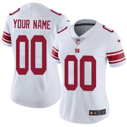 2019 NFL Women Nike New York Giants Road White Customized Vapor jersey
